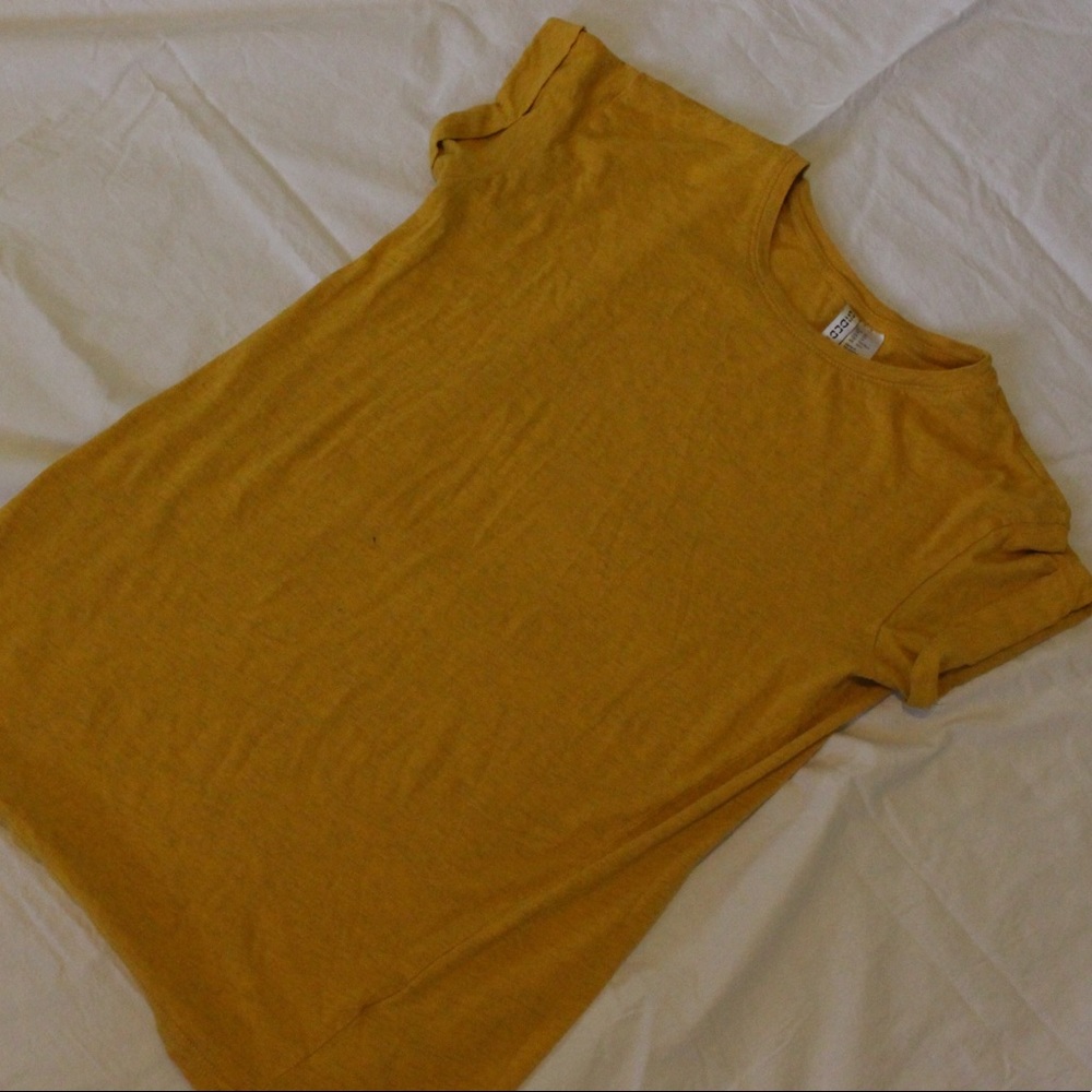 Mustard yellow t-shirt dress